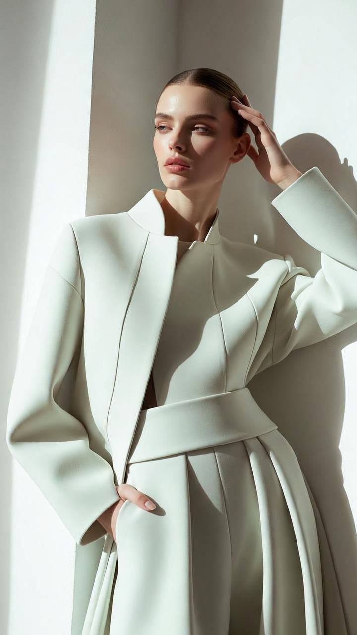 The Apparel Series — avant-garde AI fashion photography with matte studio minimal aesthetic