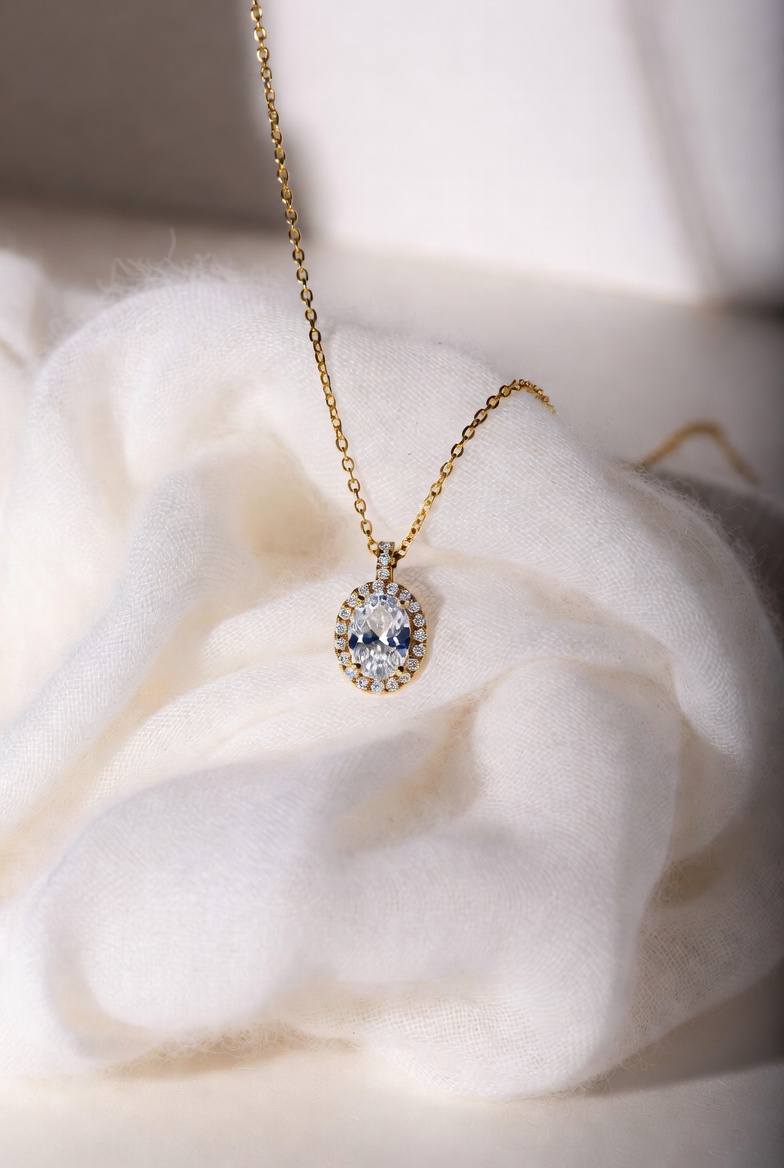 Muslin Necklace — Ethereal AI photography by Ashbourne Privè